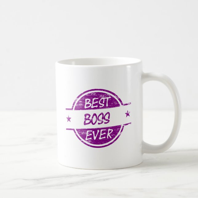 Mug Le meilleur patron toujours pourpre (Droite)