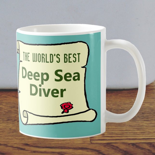 Mug Le Meilleur Plongeur De Mer Profonde Du Monde. (Créateur téléchargé)