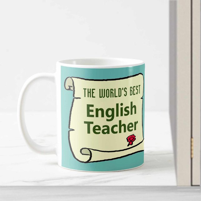 Mug Le meilleur professeur d'anglais au monde. (Créateur téléchargé)