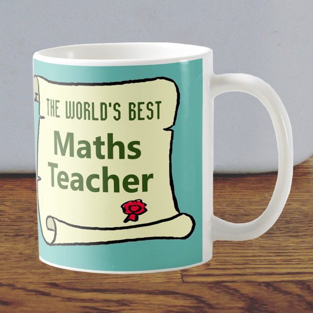 Mug Le meilleur professeur de mathématiques au monde. (Créateur téléchargé)
