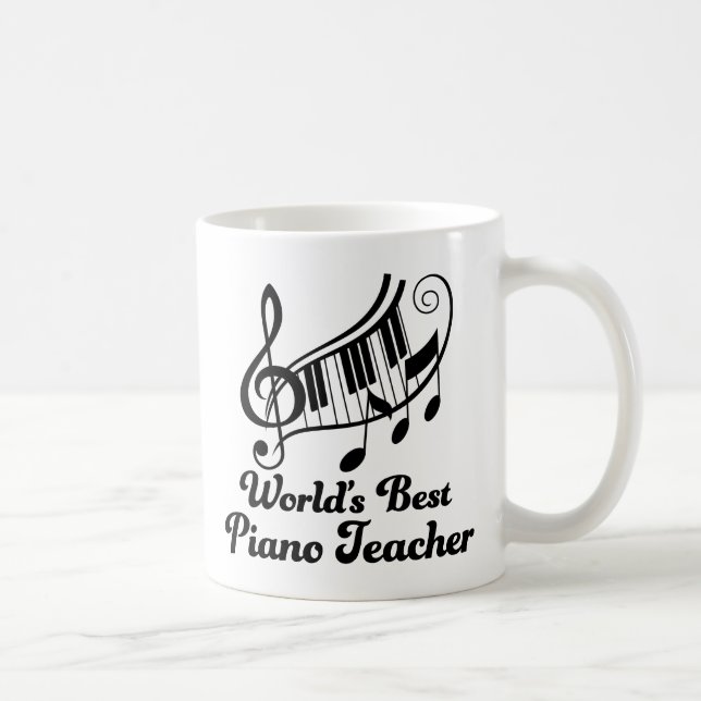Mug Le meilleur professeur de piano des mondes (Droite)