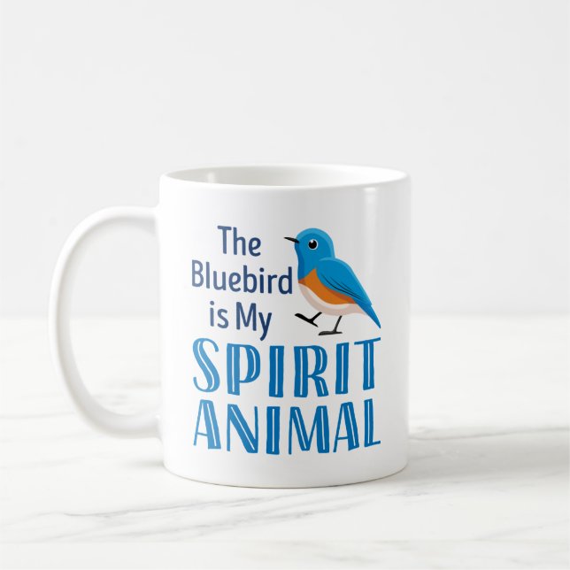 Mug Le Merle bleu est mon animal spirituel (Gauche)