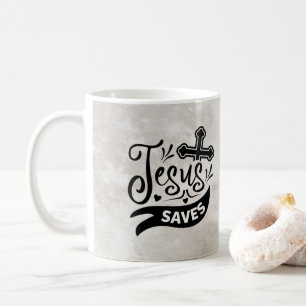 Mug Le mignon Jésus Sauve le design chrétien marbré