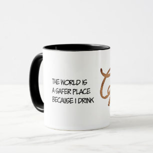 Mug Le monde est un endroit plus sûr et drôle