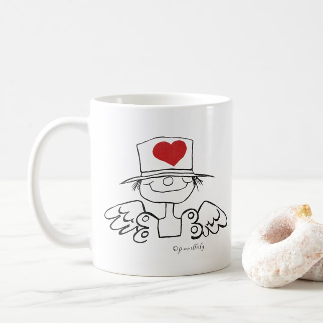 Mug Le Monogramme de la fée du coeur (Avec donut)