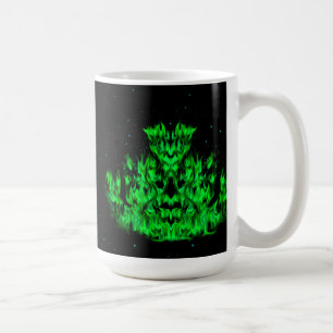 Mug Le Monstre de la flamme verte dans le ciel étoilé