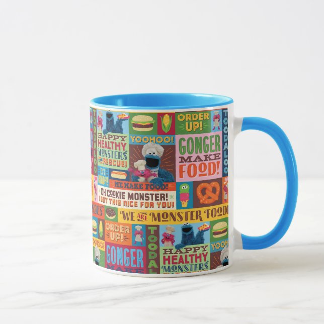 Mug Le Motif de camion Foodie de Cookie Monster (Droite)