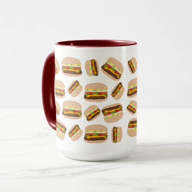 Mug Le Motif du burger (Devant gauche)