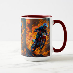 Mug Le motocross sur un volcan
