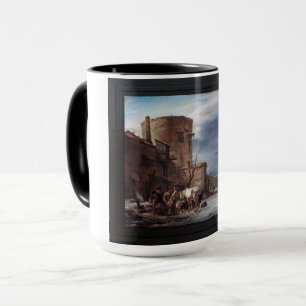 Mug Le Mur de la ville de Haarlem en hiver