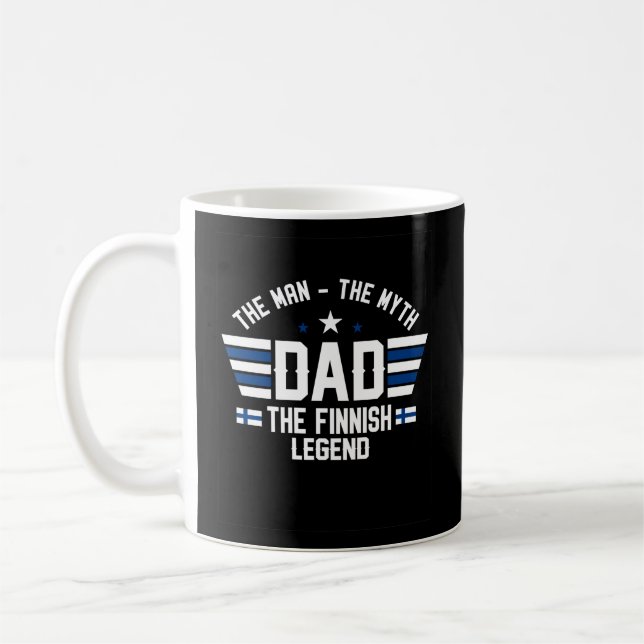 Mug Le Mythe Le Père légendaire Finlandais Drapeau Pat (Gauche)