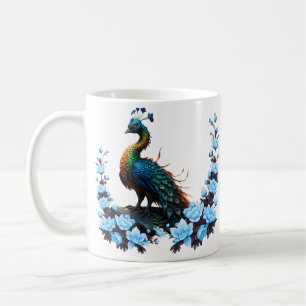 Mug Le paon majestueux : Un jeu de couleurs dans la na