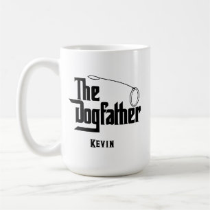 Mug Le Papa Chien Papa chien Blanc sur fond sombre 