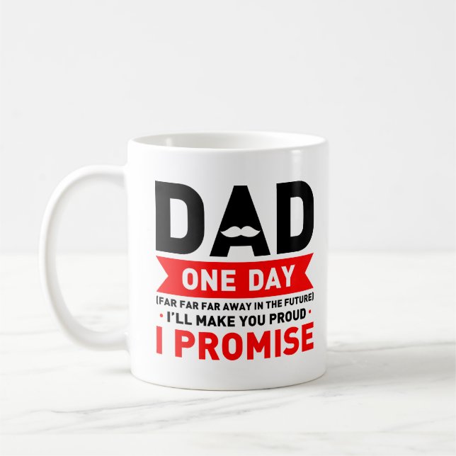 Mug Le papa drôle rouge noir cite des idées de cadeau (Gauche)