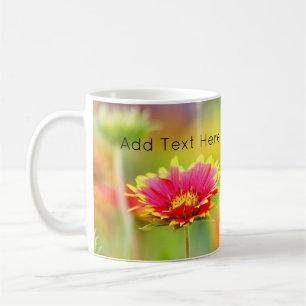 Mug Le papillon Monarque sur la fleur rouge et jaune