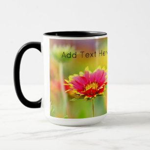 Mug Le papillon Monarque sur la fleur rouge et jaune