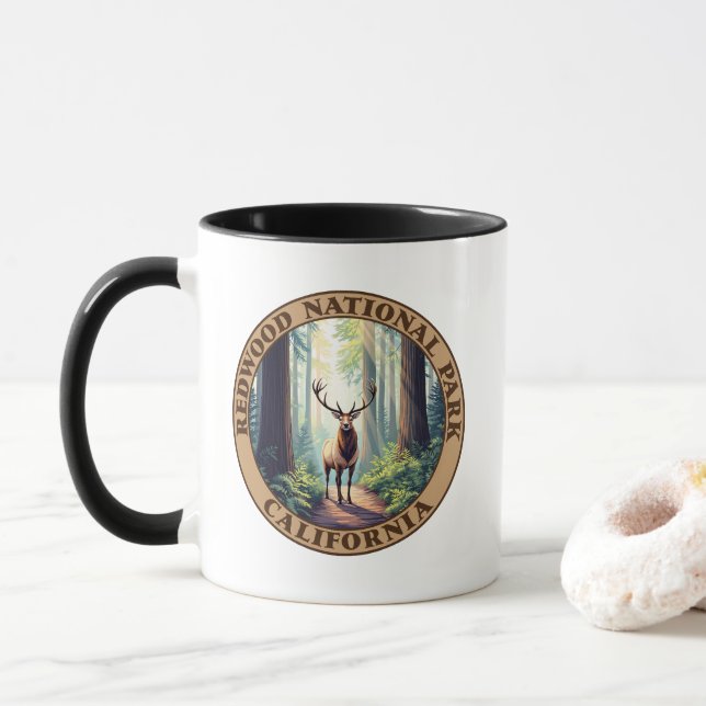 Mug Le parc national de Redwood Californie (Avec donut)