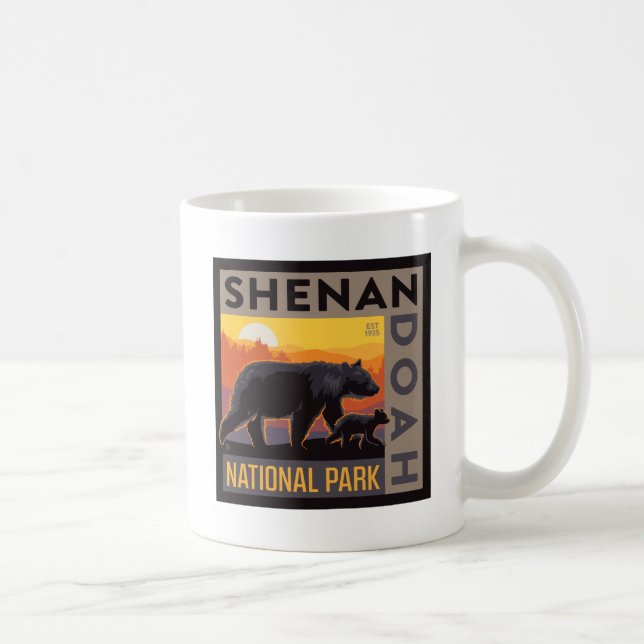 Mug Le Parc national de Shenandoah | Mama Bear & Cubs (Droite)
