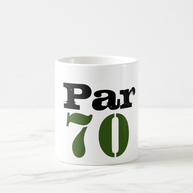 Mug Le parcours de golf numéro 70 par pour 70e anniver (Centre)
