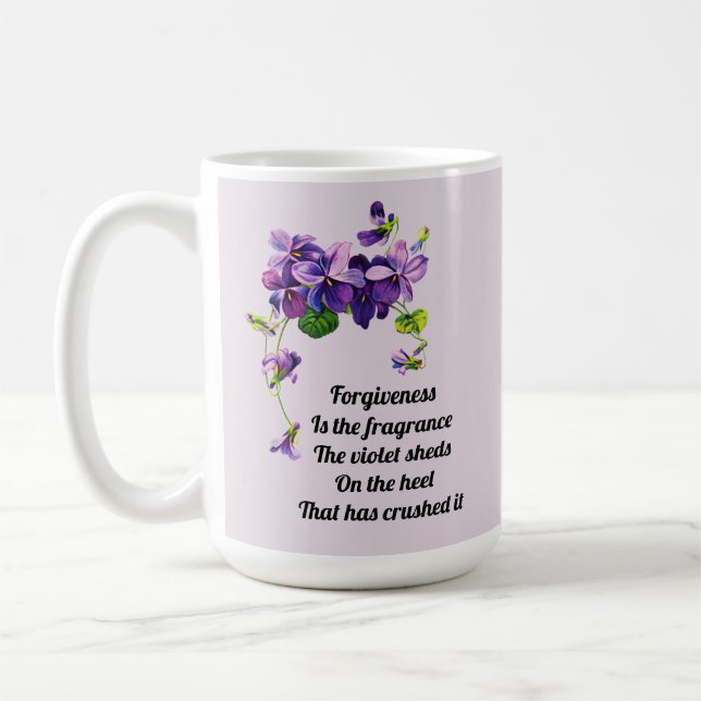 Mug Le pardon est le parfum violet Sheds (Gauche)