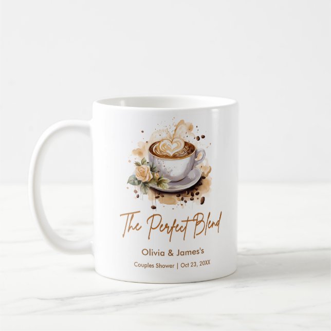 Mug Le Parfait Mélange Café Mariage Couples Douche (Gauche)