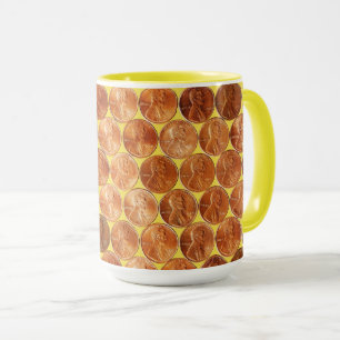 Mug Le penny/penny de Lincoln cuivrent la pièce de