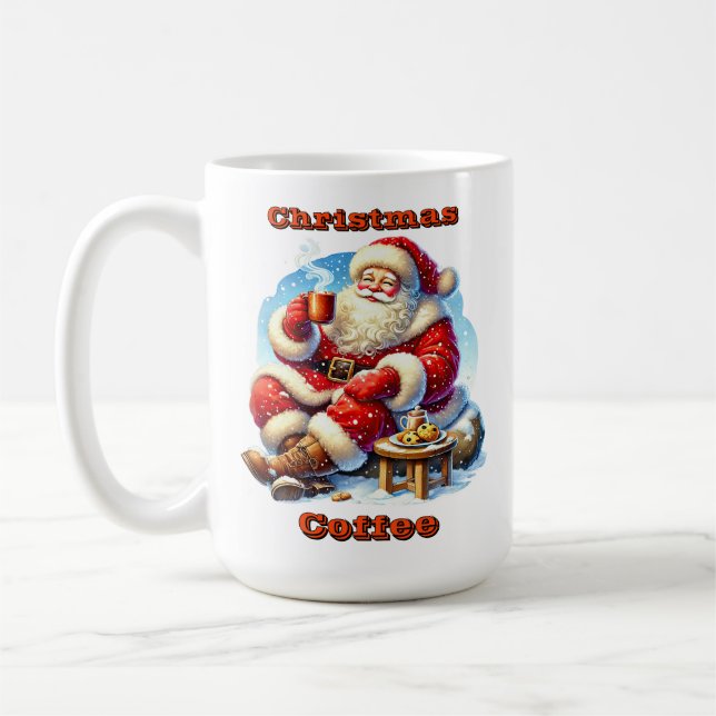 Mug Le Père Noël aime les cookies et les boissons chau (Gauche)