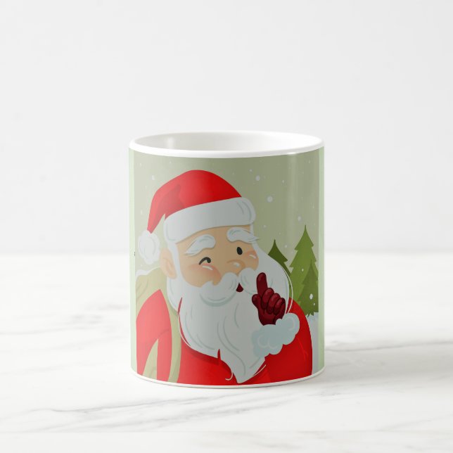 Mug Le Père Noël De Vacances Et Les Flammes De Neige (Centre)