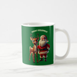Mug Le Père Noël et Rudolph l'URM des rennes à nez rou