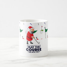 Mug Le Père Noël Golfer à Noël Mai le cours