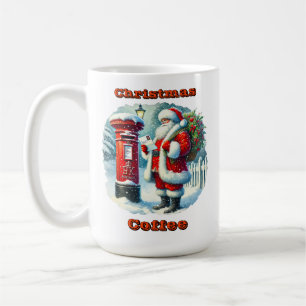 Mug Le Père Noël livre des lettres dans un environneme