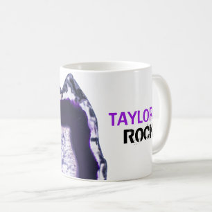 Mug Le *~* personnalisent l'agate NOMMÉE Geode de