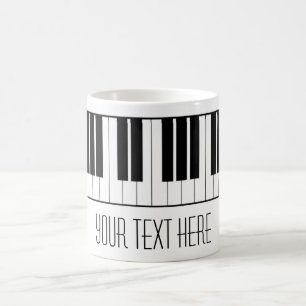 Mug Le piano nommé fait sur commande verrouille