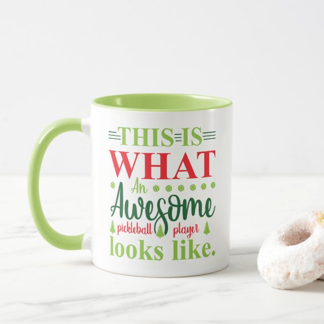 Mug Le Pickleball Semble Un Café Sport Vert Amusant (Avec donut)