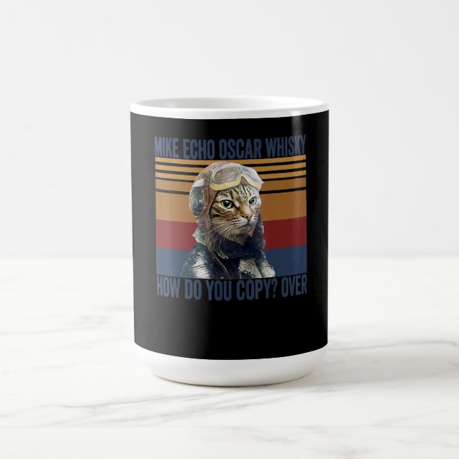 Mug Le pilote de chat Mike Echo Oscar Whisky Costume C (Centre)