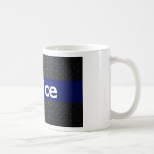 Mug Le plat de diamant de police amincissent Blue Line