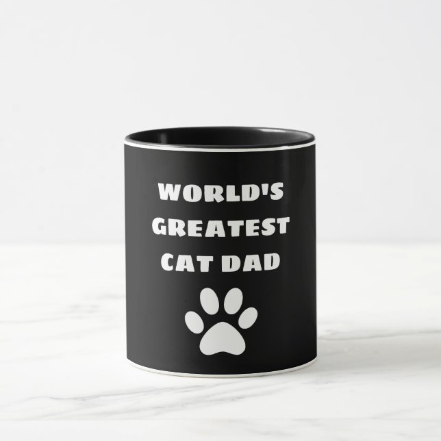 Mug Le plus grand chat du monde personnalisé papa text (Centre)