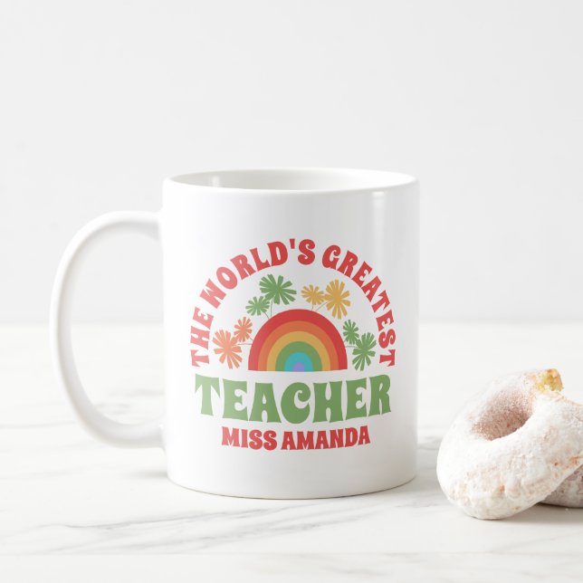 Mug Le plus grand Fleur sauvage enseignant du monde Ra (Avec donut)