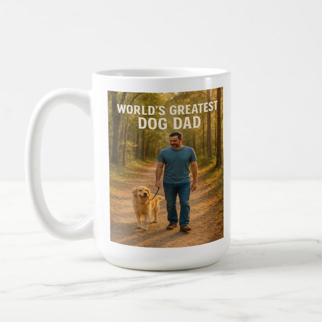 Mug Le plus grand papa de chien du monde - Morning Wal (Gauche)
