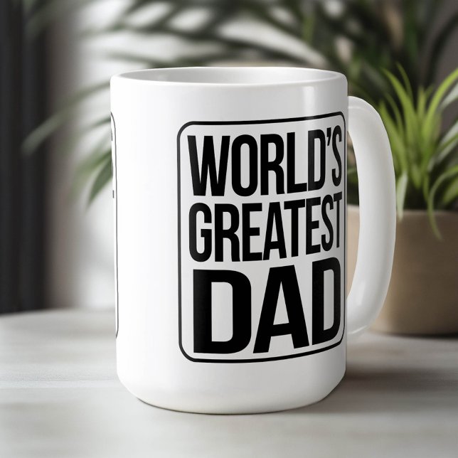 Mug Le plus grand papa du monde - simple et simple (Custom Mug)