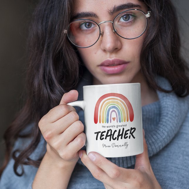 Mug Le plus grand professeur du monde Rainbow (Créateur téléchargé)