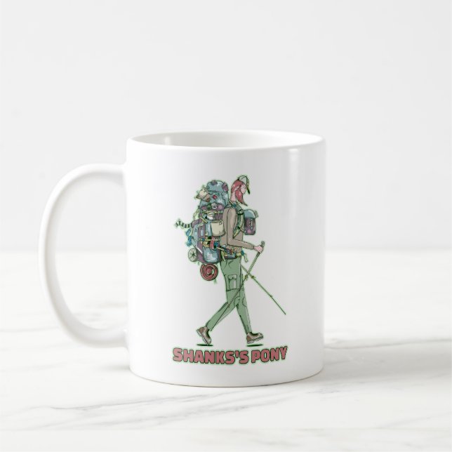 Mug Le poney de Shanks randonneur drôle marche (Gauche)