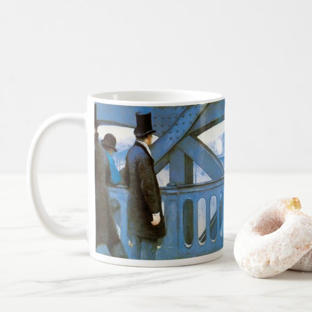 Mug Le Pont de l'Europe par Gustave Caillebotte (Avec donut)