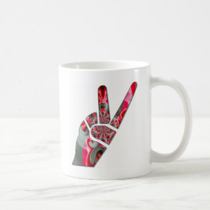 Mug Le pouvoir dans la paume : le salut à deux doigts