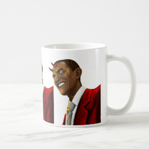Mug Le Président Barack Obama en tant que diable