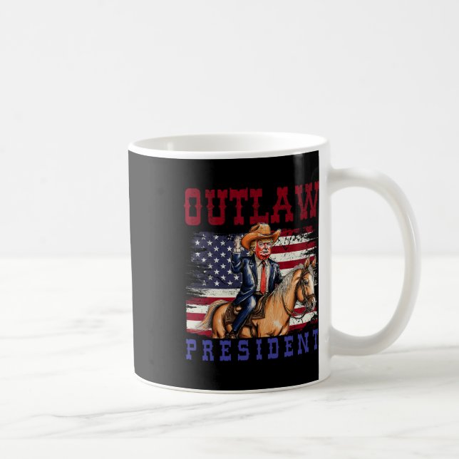 Mug Le président Trump Cowboy Trump 2024 condamné Felo (Droite)