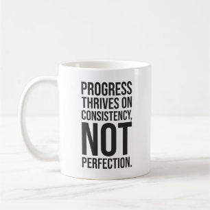 Mug Le Progrès Est Cohérence vs Perfection, Gym, Hustl