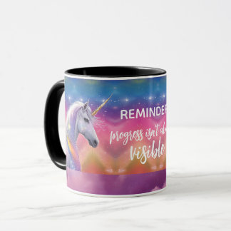 Mug Le progrès n'est pas toujours visible Rainbow Unic