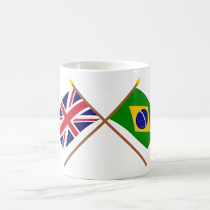Mug Le R-U et les drapeaux croisés par Brésil