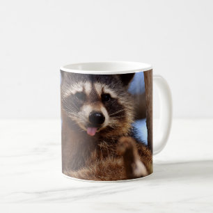 Mug Le raton laveur drôle le collant est langue